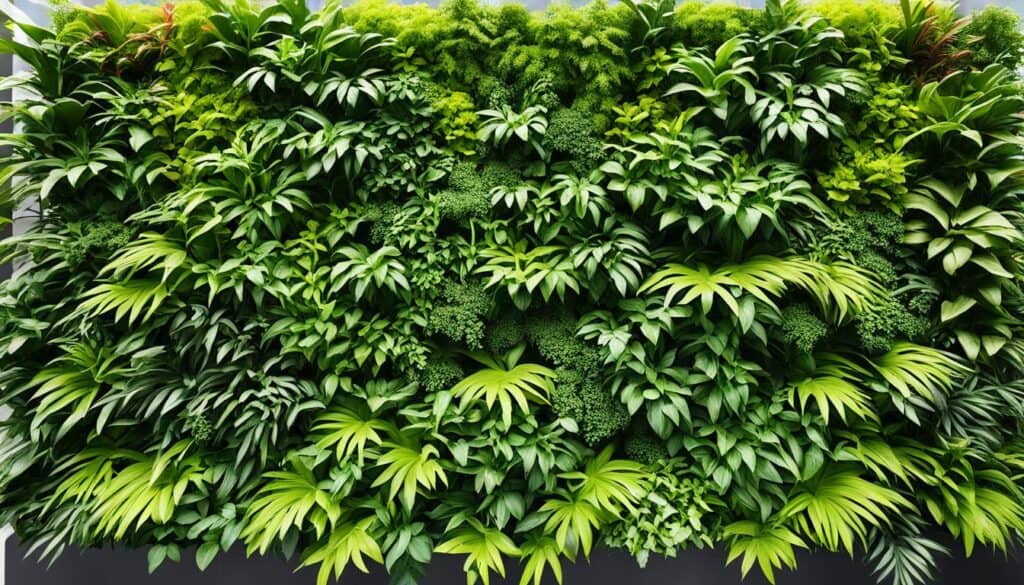 green wall vertical garden
