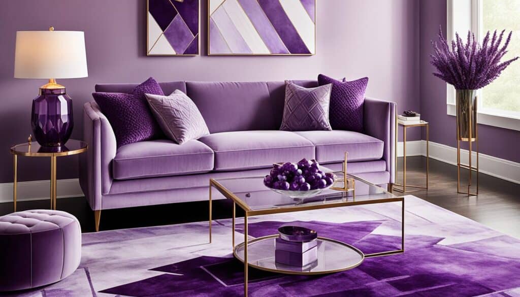 purple in interior design